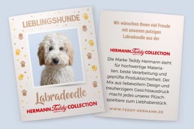 Teddy-Hermann Labradoodle Sitzend, 28 Cm 3 Teddy-Hermann Labradoodle Sitzend, 28 Cm – Bild 3