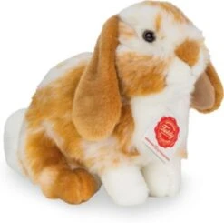 Teddy-Hermann Hase Sitzend Hellbraun/weiß Gescheckt, 20 Cm