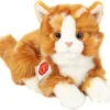 Teddy-Hermann Spielzeug/Puppen & Plüschspielzeug/Plüschspielzeug/Kuscheltiere Teddy Hermann 91837 Katze Liegend Rot Getigert 20 Cm, Kuscheltier, Plüschtier Mit Recycelter Füllung, Nachhaltig Rot