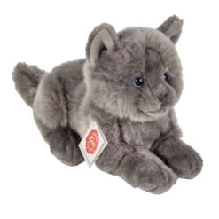 Teddy Hermann - Kartäuser Katze Liegend, 20 Cm